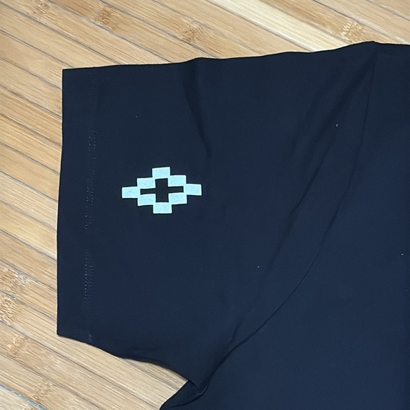 NEW Marcelo Burlon Black T-Shirt with Pink Wing Design - Picture 3 of 6